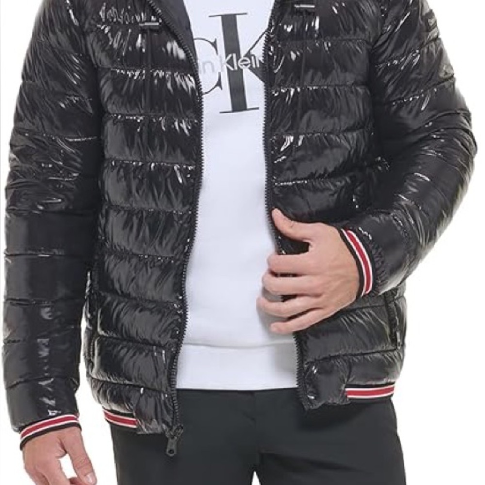 Calvin Klein Men's Hooded Super Shine Puffer Jacket - Picture 12 of 12